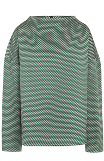 Топ свободного кроя с длинным рукавом и вырезом-лодочка Dries Van Noten