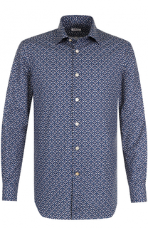 Хлопковая рубашка с принтом Kiton