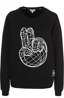 Хлопковый свитшот с декоративной отделкой Kenzo