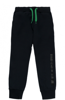 Спортивные брюки с эластичными манжетами и аппликацией Fendi Roma