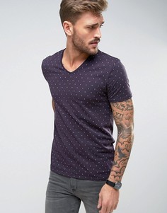 Футболка с V-образным вырезом Scotch & Soda - Темно-синий