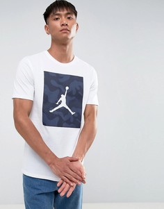 Белая футболка с камуфляжным принтом Nike Jordan 925809-100 - Белый