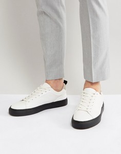 Белые кроссовки с контрастной черной подошвой ASOS - Белый