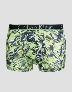 Камуфляжные хлопковые боксеры-брифы Calvin Klein ID - Зеленый