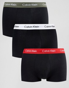 Набор из 3 хлопковых стретчевых боксеров‑брифов Calvin Klein - Черный