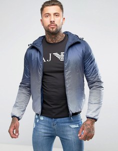 Темно-синяя двустронняя куртка с капюшоном Armani Jeans - Темно-синий