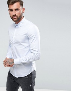 Синяя облегающая рубашка с логотипом Armani Jeans - Синий