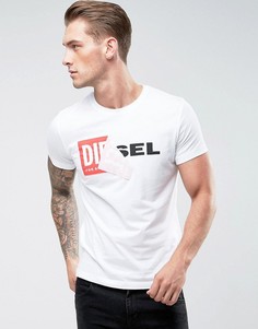 Футболка с логотипом Diesel T-Diego-QA - Белый