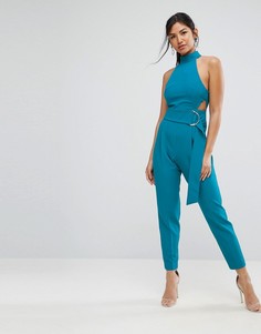 Комбинезон с завязкой на шее и вырезами ASOS Tailored - Зеленый