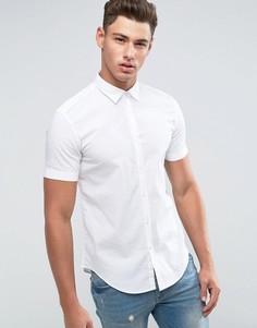Поплиновая рубашка с короткими рукавами Esprit - Белый