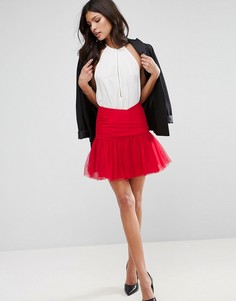 Мини-юбка в стиле 80-х из тюля ASOS - Красный