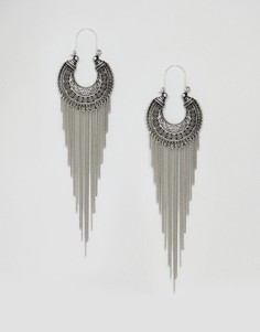 Серьги с бахромой Reclaimed Vintage Inspired - Серебряный