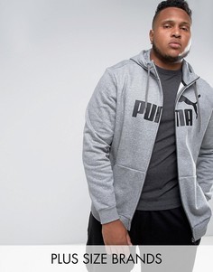 Худи серого цвета с молнией Puma PLUS ESS No1 83825903 - Серый