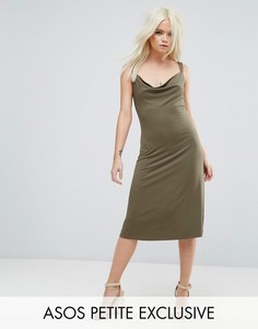 Свободное платье миди ASOS PETITE - Темно-синий