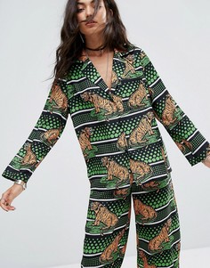 Пижамный топ с принтом RAGYARD - Зеленый