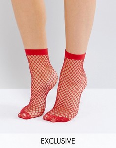 Сетчатые носки Monki - Красный