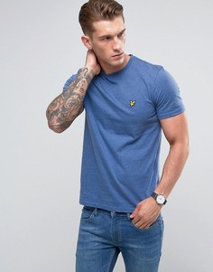 Синяя меланжевая футболка с логотипом Lyle &amp; Scott - Синий