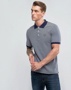 Темно-синяя футболка-поло в полоску Lyle &amp; Scott - Темно-синий
