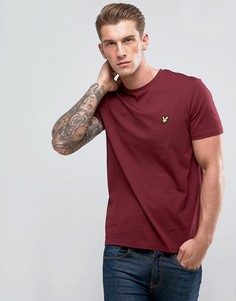 Бордовая футболка с логотипом Lyle &amp; Scott - Красный