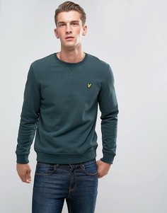 Свитшот цвета хаки с логотипом Lyle &amp; Scott - Зеленый