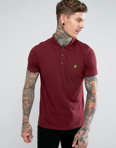 Бордовая футболка-поло с логотипом Lyle &amp; Scott - Красный