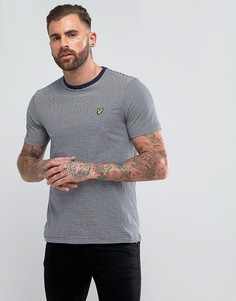 Темно-синяя футболка в полоску Lyle &amp; Scott - Темно-синий