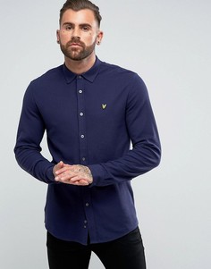 Темно-синяя трикотажная рубашка Lyle &amp; Scott - Темно-синий
