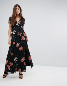 Сетчатое платье макси с цветочным принтом Vero Moda - Мульти