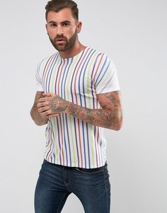 Футболка в вертикальную полоску в стиле ретро ASOS - Мульти