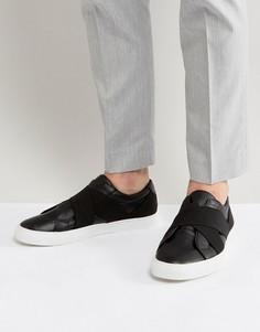 Черные кроссовки с эластичными вставками ASOS - Черный