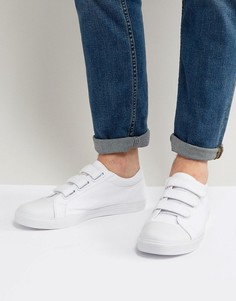 Белые кеды на липучке с отделкой на носке ASOS - Белый