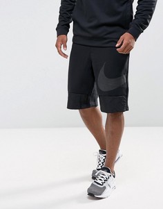 Черные шорты с логотипом-галочка Nike Hybrid 884914-010 - Черный