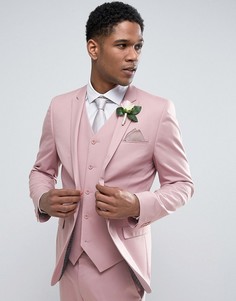 Пыльно-розовый пиджак скинни ASOS - Розовый