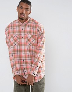 Рубашка в крупную клетку ASOS - Розовый