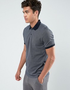 Премиум-поло контрастной расцветки Jack &amp; Jones - Темно-синий