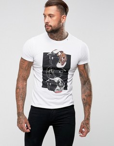 Футболка с мотоциклом Replay - Белый
