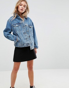 Синяя свободная джинсовая куртка ASOS - Синий