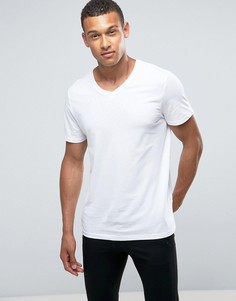 Белая футболка с V-образным вырезом Burton Menswear - Белый