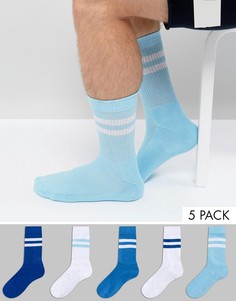 Набор из 5 пар носков в спортивном стиле ASOS - Мульти