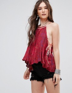 Майка с отделкой сбоку Free People Season In The Sun Scood - Красный