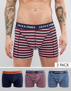 Набор из 3 боксеров-брифов в полоску Jack &amp; Jones - Мульти