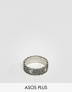 Серебристое кольцо с кельтским дизайном ASOS PLUS - Серебряный