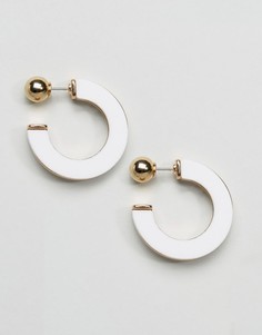 Серьги-кольца ASOS - Белый