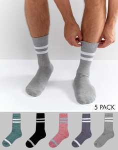 5 пар носков из крученой пряжи ASOS - Мульти