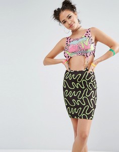 Облегающее платье с леопардовым принтом ASOS x MTV - Мульти