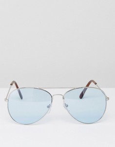 Солнцезащитные очки-авиаторы с затемненными стеклами мятного цвета 7X - Золотой
