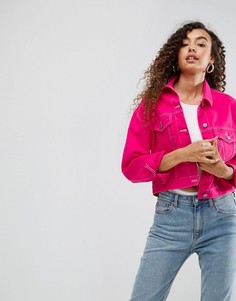 Розовая джинсовая куртка ASOS - Розовый