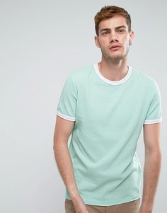 Футболка мятного цвета из фактурного трикотажа ASOS - Зеленый