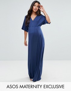 Платье макси с рукавами кимоно ASOS Maternity - Темно-синий