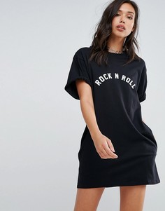 Платье-футболка Adolescent Clothing Rock n Roll - Черный